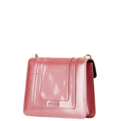 ブルガリ セルペンティ フォーエバー チェーン ショルダーバッグ ピンク ゴールド エナメル レディース BVLGARI 【中古】