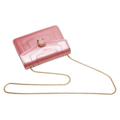ブルガリ セルペンティ フォーエバー チェーン ショルダーバッグ ピンク ゴールド エナメル レディース BVLGARI 【中古】