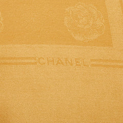 シャネル フラワー 花 モチーフ スカーフ ゴールド シルク レディース CHANEL 【中古】