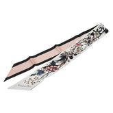 ディオール ミッツァ 花 フラワー スカーフ ホワイト マルチカラー シルク レディース Dior 【中古】