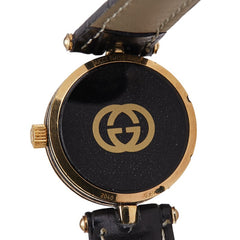 グッチ ベルト(社外品) 腕時計 2040L クオーツ シルバー文字盤 メッキ レザー レディース GUCCI 【中古】