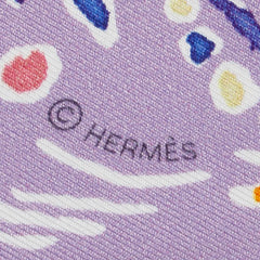 エルメス ツイリー ISOLA DI PRIMAVERA 春の島 スカーフ パープル マルチカラー シルク レディース HERMES 【中古】
