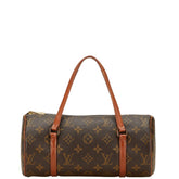 ルイ ヴィトン モノグラム パピヨン26 (旧) ハンドバッグ M51366 ブラウン PVC レザー レディース LOUIS VUITTON 【中古】