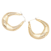 ウノアエレ K18YG イエローゴールド フープ ピアス レディース UNOAERRE 【中古】