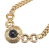 ジバンシー ヴィンテージ ロゴ ネックレス ゴールド ブラック メッキ レディース Givenchy 【中古】