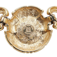 ジバンシー ヴィンテージ ロゴ ネックレス ゴールド ブラック メッキ レディース Givenchy 【中古】