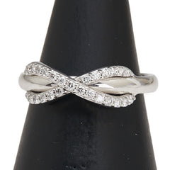 ティファニー K18WG ホワイトゴールド ダイヤモンド インフィニティ リング 指輪 レディース TIFFANY&Co. 7号 【中古】