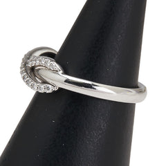 ティファニー K18WG ホワイトゴールド ダイヤモンド インフィニティ リング 指輪 レディース TIFFANY&Co. 7号 【中古】