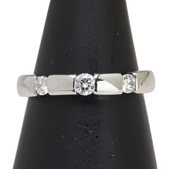 Pt900 プラチナ ダイヤ0.300ct トリロジー リング 指輪 レディース 13.5号 【中古】