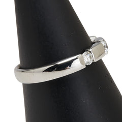 Pt900 プラチナ ダイヤ0.300ct トリロジー リング 指輪 レディース 13.5号 【中古】