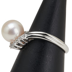 Pt900 プラチナ アコヤパール8.8mm ダイヤ0.28ct リング 指輪 レディース 12号 【中古】