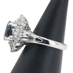 Pt900 プラチナ サファイア2.58ct ダイヤ1.16ct リング 指輪 レディース 12.5号 【中古】