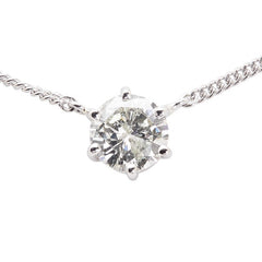 Pt850 プラチナ ダイヤ1.12ct ネックレス レディース 【中古】