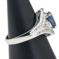 Pt900 プラチナ サファイア1.85ct ダイヤ0.62ct リング 指輪 レディース 13号 【中古】