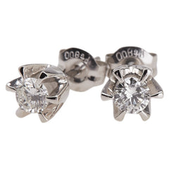 Pt900 プラチナ ダイヤ0.32ct スタッド ピアス レディース 【中古】