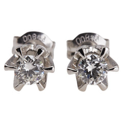 Pt900 プラチナ ダイヤ0.32ct スタッド ピアス レディース 【中古】