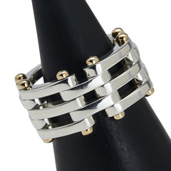 ティファニー シルバー ゴールド SV925 シルバー K18YG イエローゴールド ゲート リング 指輪 レディース TIFFANY&Co. 10号 【中古】