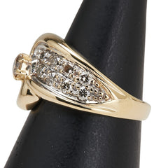 K18YG イエローゴールド ダイヤ0.71ct リング 指輪 レディース 10号 【中古】