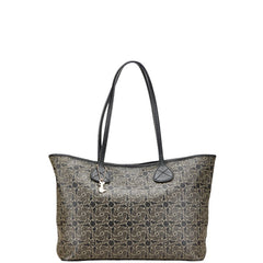 セリーヌ サルキー トートバッグ ブラック PVC レザー レディース CELINE 【中古】