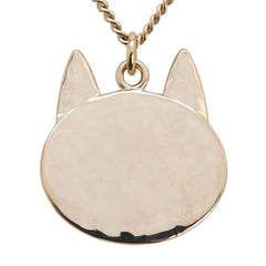 シャネル ヴィンテージ ココマーク 猫 モチーフ ネックレス ゴールド ブラック メッキ レディース CHANEL 【中古】