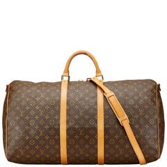 ルイ ヴィトン モノグラム キーポル バンドリエール60 ボストンバッグ ショルダーバッグ 2WAY M41412 ブラウン PVC レザー レディース LOUIS VUITTON 【中古】