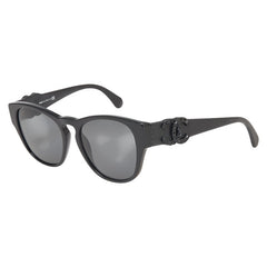 シャネル ウェリントン ココマーク サングラス 5455-Q-B 888/S4 ブラック プラスチック レザー レディース CHANEL 【中古】