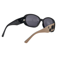 シャネル カメリア ココマーク スモーク サングラス 5113 ブラック ベージュ プラスチック レディース CHANEL 【中古】