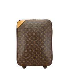 ルイ ヴィトン モノグラム ペガス50 キャリーケース トローリー スーツケース M23251 ブラウン PVC レザー レディース LOUIS VUITTON 【中古】