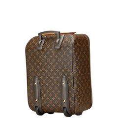 ルイ ヴィトン モノグラム ペガス50 キャリーケース トローリー スーツケース M23251 ブラウン PVC レザー レディース LOUIS VUITTON 【中古】