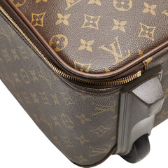 ルイ ヴィトン モノグラム ペガス50 キャリーケース トローリー スーツケース M23251 ブラウン PVC レザー レディース LOUIS VUITTON 【中古】