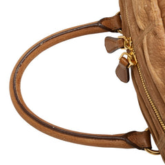 プラダ ロゴ ハンドバッグ ショルダーバッグ 2WAY BL0394 ブラウン レザー レディース PRADA 【中古】