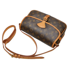 ルイ ヴィトン モノグラム ソローニュ 斜め掛け ショルダーバッグ M42250 ブラウン PVC レザー レディース LOUIS VUITTON 【中古】