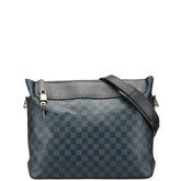 ルイ ヴィトン ダミエ コバルト グリニッジ ショルダーバッグ メッセンジャーバッグ N41348 ネイビー ブラック PVC レザー メンズ LOUIS VUITTON 【中古】