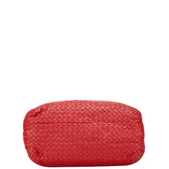 ボッテガヴェネタ イントレチャート ハンドバッグ トートバッグ レッド レザー レディース BOTTEGAVENETA 【中古】