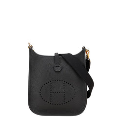 エルメス エブリンTPM 斜め掛け ショルダーバッグ ブラック ゴールド金具 トリヨンクレマンス レディース HERMES 【中古】