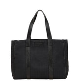 ブルガリ ロゴマニア トートバッグ ブラック キャンバス レザー レディース BVLGARI 中古