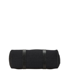 ブルガリ ロゴマニア トートバッグ ブラック キャンバス レザー レディース BVLGARI 【中古】