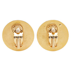 エルメス セリエ メドール イヤリング ゴールド グリーン メッキ レザー レディース HERMES 【中古】