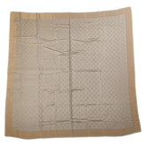 ルイ ヴィトン モノグラム ショール ストール 400505 シルバー ゴールド シルク ウール レディース LOUIS VUITTON 【中古】