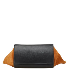 セリーヌ トラペーズ パイソン ショルダーバッグ ハンドバッグ 2WAY ブラック ブラウン レザー レディース CELINE 【中古】