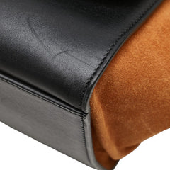 セリーヌ トラペーズ パイソン ショルダーバッグ ハンドバッグ 2WAY ブラック ブラウン レザー レディース CELINE 【中古】
