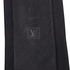 ルイ ヴィトン モノグラム ネクタイ MR0232 ブラック シルク レディース LOUIS VUITTON 【中古】