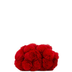 アンテプリマ ポンポン ワイヤー ハンドバッグ レッド ラビットファー ラビットファー レディース ANTEPRIMA 【中古】