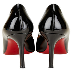 クリスチャンルブタン ハイヒール サイズ:38 1/2 ブラック エナメル レザー レディース Christian Louboutin 【中古】