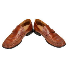 バリー ローファー ビジネスシューズ サイズ:8D ブラウン レザー メンズ BALLY 【中古】