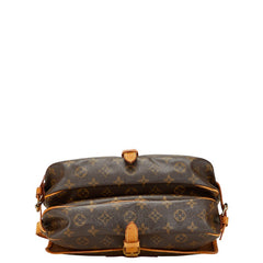 ルイ ヴィトン モノグラム ソミュールMM 斜め掛け ショルダーバッグ M40710 ブラウン PVC レザー レディース LOUIS VUITTON 【中古】