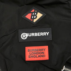 バーバリー ロゴ ナイロンジャケット サイズ:40 ブラック ナイロン メンズ BURBERRY 【中古】