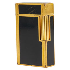 デュポン ローラー式 ガス充墳不可 着火不可 ガスライター ゴールド ブラック メッキ メンズ Dupont 【中古】