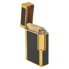 デュポン ローラー式 ガス充墳不可 着火不可 ガスライター ゴールド ブラック メッキ メンズ Dupont 【中古】