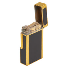 デュポン ローラー式 ガス充墳不可 着火不可 ガスライター ゴールド ブラック メッキ メンズ Dupont 【中古】